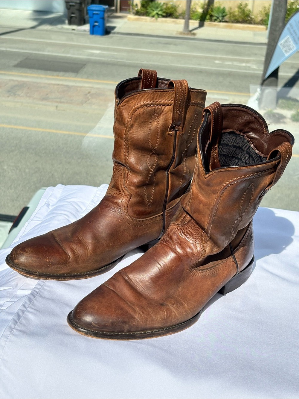 Dingo Men’s Brown Leather Cowboy Boots
